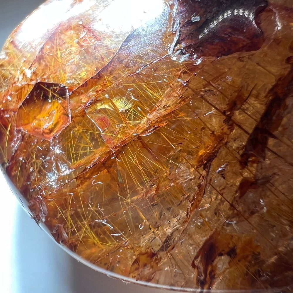 Golden Rutilated Clear Quartz Heart - Picture 9 of 16